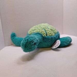 The Manhattan Toy Co 2021 Plush Green Sea Turtle Textured Shell Play Toy 14"